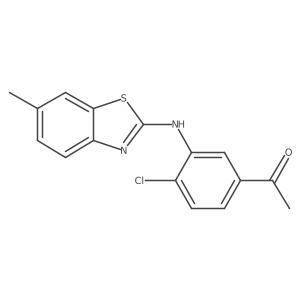 1-(4-Chloro-3-((6-methylbenzo[d]thiazol-2-yl)amino)phenyl)ethan-1-one Structure