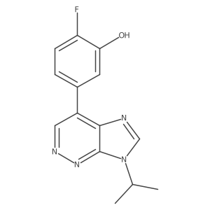2-Fluoro-5-[7-(1-methylethyl)-7H-imidazo[4,5-c]pyridazin-4-yl]phenol Structure