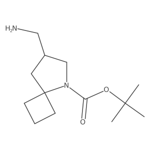 Tert-butyl 7-(aminomethyl)-5-azaspiro[3.4]octane-5-carboxylate结构式