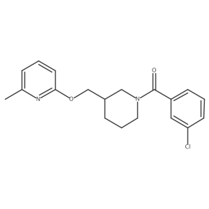 2-{[1-(3-Chlorobenzoyl)piperidin-3-yl]methoxy}-6-methylpyridine Structure