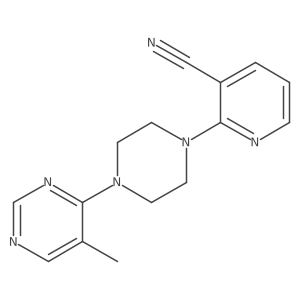 2-[4-(5-Methylpyrimidin-4-yl)piperazin-1-yl]pyridine-3-carbonitrile结构式