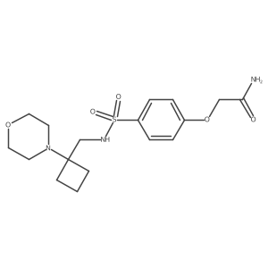 2-[4-[(1-Morpholin-4-ylcyclobutyl)methylsulfamoyl]phenoxy]acetamide结构式