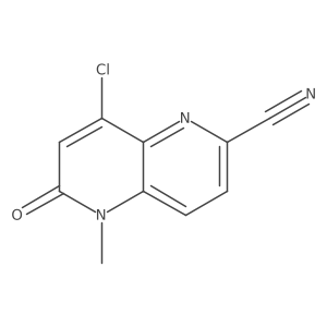 8-Chloro-5-methyl-6-oxo-5,6-dihydro-1,5-naphthyridine-2-carbonitrile结构式