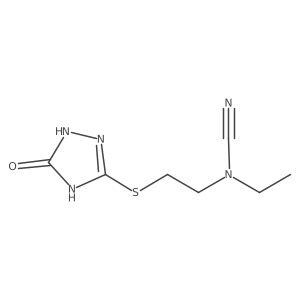 Ethyl-[2-[(5-oxo-1,4-dihydro-1,2,4-triazol-3-yl)sulfanyl]ethyl]cyanamide Structure