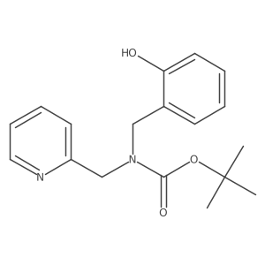 tert-butyl N-[(2-hydroxyphenyl)methyl]-N-[(pyridin-2-yl)methyl]carbamate结构式