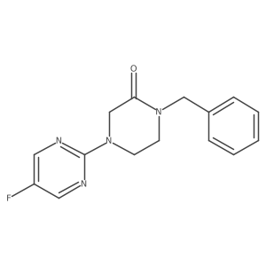 1-Benzyl-4-(5-fluoropyrimidin-2-yl)piperazin-2-one结构式