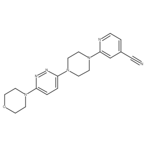 2-{4-[6-(Morpholin-4-yl)pyridazin-3-yl]piperazin-1-yl}pyridine-4-carbonitrile Structure