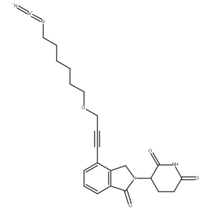 3-[4-[3-(6-Azidohexoxy)prop-1-ynyl]-1-oxo-isoindolin-2-yl]piperidine-2,6-dione结构式