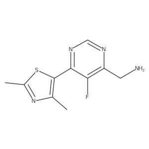 1-[6-(2,4-Dimethyl-1,3-thiazol-5-yl)-5-fluoropyrimidin-4-yl]methanamine Structure