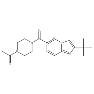 1-(4-{2-Tert-butylimidazo[1,2-b]pyridazine-6-carbonyl}piperazin-1-yl)ethan-1-one结构式