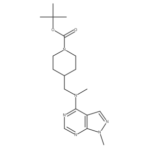 tert-butyl 4-{[methyl({1-methyl-1H-pyrazolo[3,4-d]pyrimidin-4-yl})amino]methyl}piperidine-1-carboxylate结构式