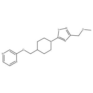 2-({1-[3-(Methoxymethyl)-1,2,4-thiadiazol-5-yl]piperidin-4-yl}methoxy)pyrazine结构式