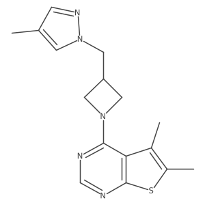 1-[(1-{5,6-dimethylthieno[2,3-d]pyrimidin-4-yl}azetidin-3-yl)methyl]-4-methyl-1H-pyrazole Structure