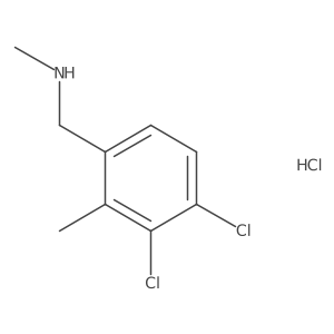 [(3,4-Dichloro-2-methylphenyl)methyl](methyl)amine hydrochloride结构式