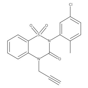 2-(5-Chloro-2-methylphenyl)-1,1-dioxo-4-prop-2-ynyl-1lambda6,2,4-benzothiadiazin-3-one Structure