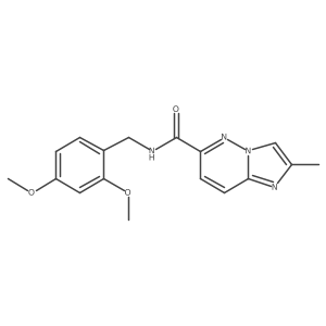 N-[(2,4-dimethoxyphenyl)methyl]-2-methylimidazo[1,2-b]pyridazine-6-carboxamide结构式