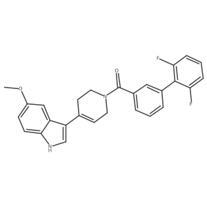3-(1-{2',6'-difluoro-[1,1'-biphenyl]-3-carbonyl}-1,2,3,6-tetrahydropyridin-4-yl)-5-methoxy-1H-indole Structure