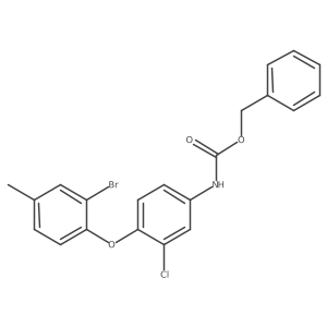 benzyl N-[4-(2-bromo-4-methylphenoxy)-3-chlorophenyl]carbamate结构式