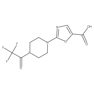 2-[4-(2,2,2-Trifluoroacetyl)piperazin-1-yl]-1,3-oxazole-5-carboxylic acid Structure