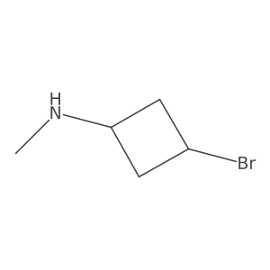 3-bromo-N-methylcyclobutan-1-amine结构式