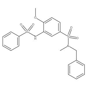 3-benzenesulfonamido-N-benzyl-4-methoxy-N-methylbenzene-1-sulfonamide结构式