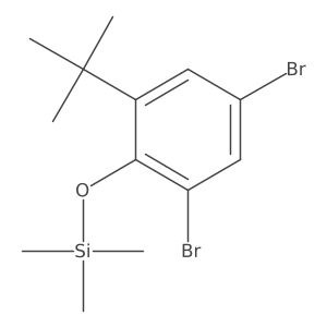 (2,4-Dibromo-6-(tert-butyl)phenoxy)trimethylsilane结构式