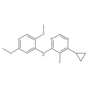 6-cyclopropyl-N-(2,5-dimethoxyphenyl)-5-fluoropyrimidin-4-amine结构式