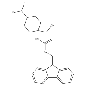 (9H-fluoren-9-yl)methyl N-[4-(difluoromethyl)-1-(hydroxymethyl)cyclohexyl]carbamate Structure