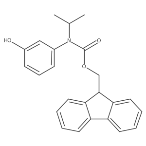 (9H-fluoren-9-yl)methyl N-(3-hydroxyphenyl)-N-(propan-2-yl)carbamate结构式