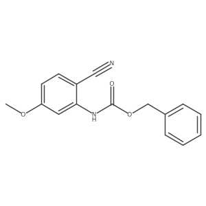 benzyl N-(2-cyano-5-methoxyphenyl)carbamate结构式