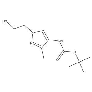 tert-butyl N-[1-(2-hydroxyethyl)-3-methyl-1H-pyrazol-4-yl]carbamate结构式