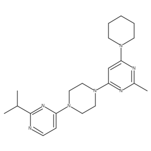 2-Methyl-4-(piperidin-1-yl)-6-{4-[2-(propan-2-yl)pyrimidin-4-yl]piperazin-1-yl}pyrimidine结构式