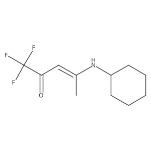 (3Z)-4-(cyclohexylamino)-1,1,1-trifluoropent-3-en-2-one结构式