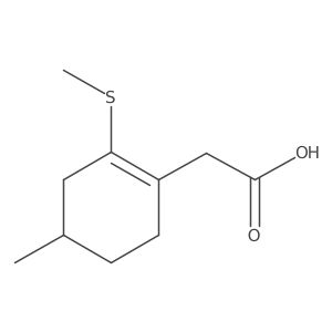 4-Methyl-2-(methylthio)-1-cyclohexene-1-acetic acid Structure