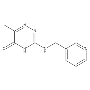 6-methyl-3-((pyridin-3-ylmethyl)amino)-1,2,4-triazin-5(4H)-one结构式