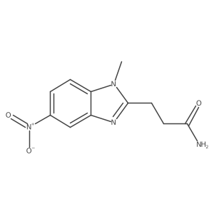 1-Methyl-5-nitro-1H-benzimidazole-2-propanamide结构式