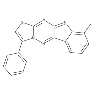 6-Methyl-14-phenyl-12-thia-8,10,15,16-tetrazatetracyclo[7.7.0.02,7.011,15]hexadeca-1(16),2,4,6,8,10,13-heptaene Structure