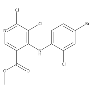 Methyl 4-(4-bromo-2-chlorophenylamino)-5,6-dichloronicotinate结构式