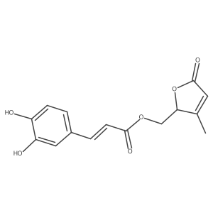 (E)-3-(3,4-Dihydroxyphenyl)propenoic acid [(2R)-3-methyl-2,5-dihydro-5-oxofuran-2-yl]methyl ester Structure