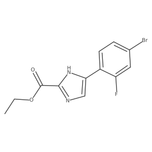 ethyl 5-(4-bromo-2-fluorophenyl)-1H-imidazole-2-carboxylate结构式
