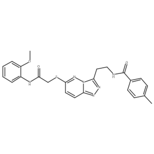 N-(2-(6-((2-((2-methoxyphenyl)amino)-2-oxoethyl)thio)-[1,2,4]triazolo[4,3-b]pyridazin-3-yl)ethyl)-4-methylbenzamide Structure