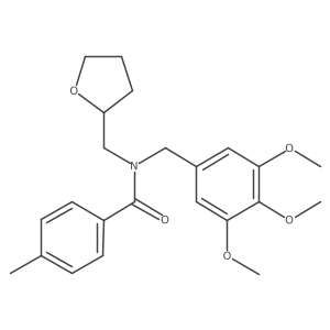 4-methyl-N-(tetrahydrofuran-2-ylmethyl)-N-(3,4,5-trimethoxybenzyl)benzamide Structure