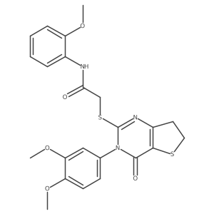 2-((3-(3,4-dimethoxyphenyl)-4-oxo-3,4,6,7-tetrahydrothieno[3,2-d]pyrimidin-2-yl)thio)-N-(2-methoxyphenyl)acetamide Structure