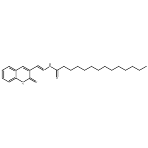 N'-((2-Oxo-1,2-dihydroquinolin-3-yl)methylene)tetradecanehydrazide Structure