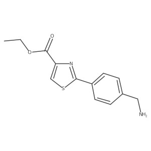 Ethyl 2-(4-(aminomethyl)phenyl)thiazole-4-carboxylate Structure