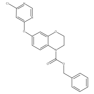 7-(6-Chloro-pyrimidin-4-yloxy)-2,3-dihydro-benzo[1,4]oxazine-4-carboxylic acid benzyl ester结构式