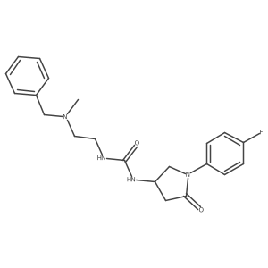 1-(2-(Benzyl(methyl)amino)ethyl)-3-(1-(4-fluorophenyl)-5-oxopyrrolidin-3-yl)urea Structure