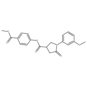 4-(Methoxycarbonyl)phenyl 1-(3-methoxyphenyl)-5-oxo-3-pyrrolidinecarboxylate Structure