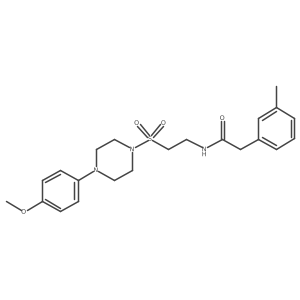 N-(2-((4-(4-methoxyphenyl)piperazin-1-yl)sulfonyl)ethyl)-2-(m-tolyl)acetamide结构式