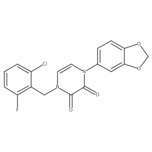 1-(benzo[d][1,3]dioxol-5-yl)-4-(2-chloro-6-fluorobenzyl)pyrazine-2,3(1H,4H)-dione Structure